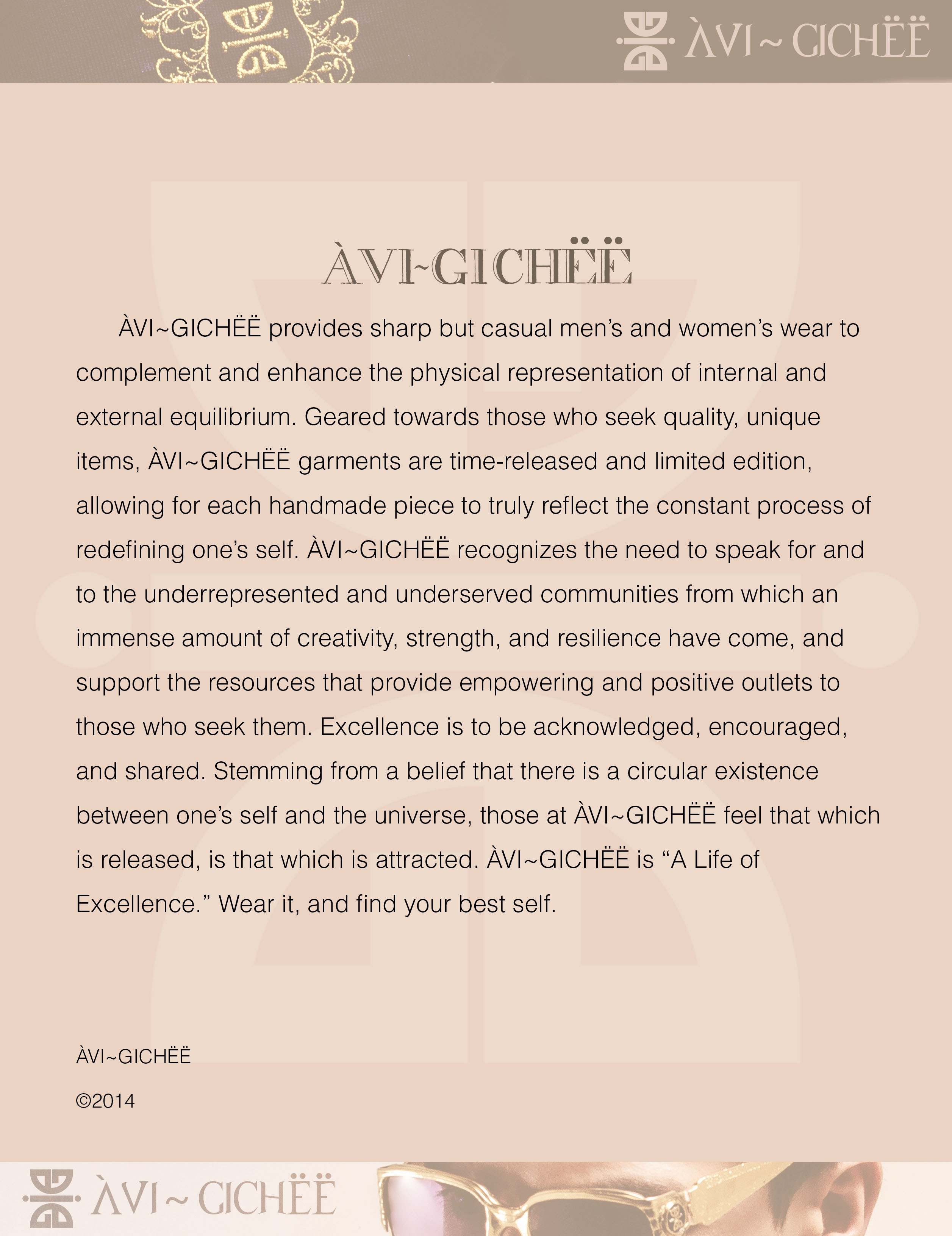 Avi Gichee lookbook 2015 page 1