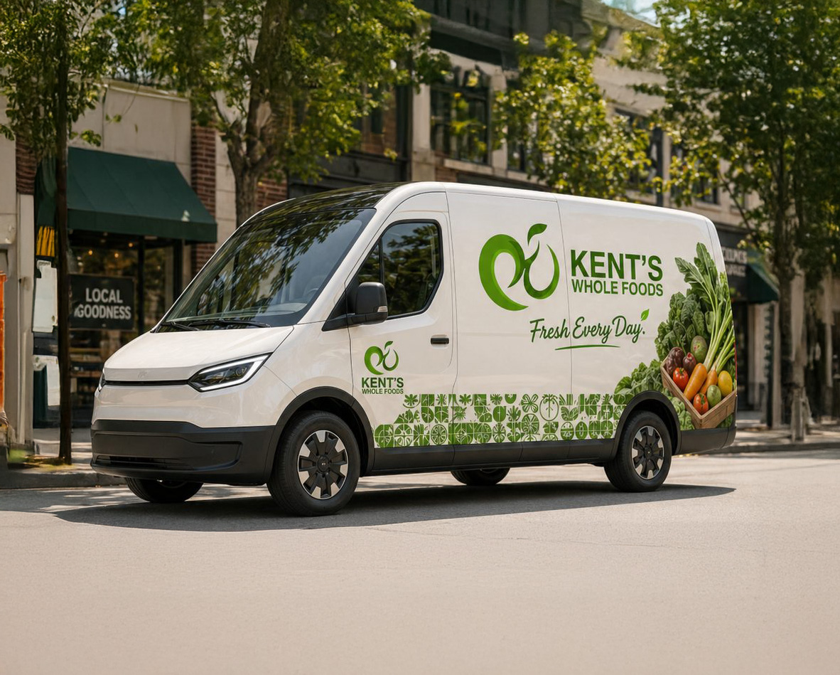 Kent's Whole Foods — delivery van mockup